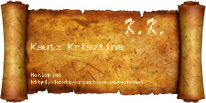 Kautz Krisztina névjegykártya